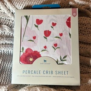 Little unicorn Percale Crib Sheet 100% cotton 52” x 28” x 9”